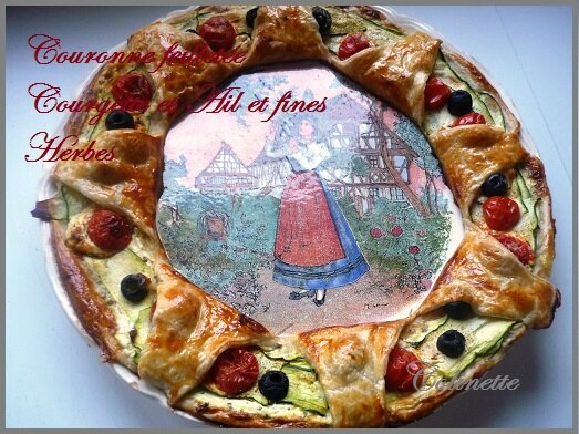 couronne courgette et ail et fines herbes 01