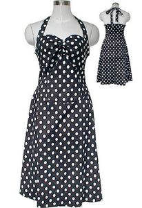 Robe_rockabilly_pin_up_pois_noire_blanche
