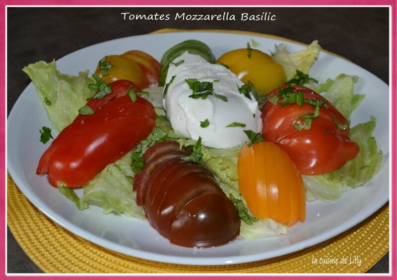 tomates mozza basilic