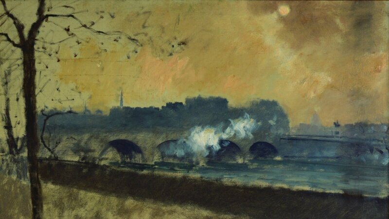 de nittis, pont sur la seine (I), 1876 (tourne le dos au Louvre)