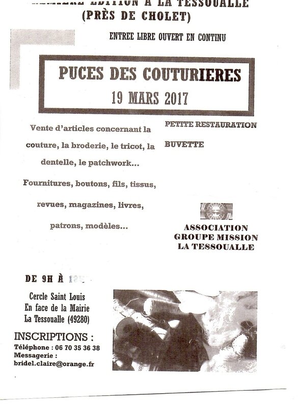 Affiche Puces de couturières La TESSOUALE