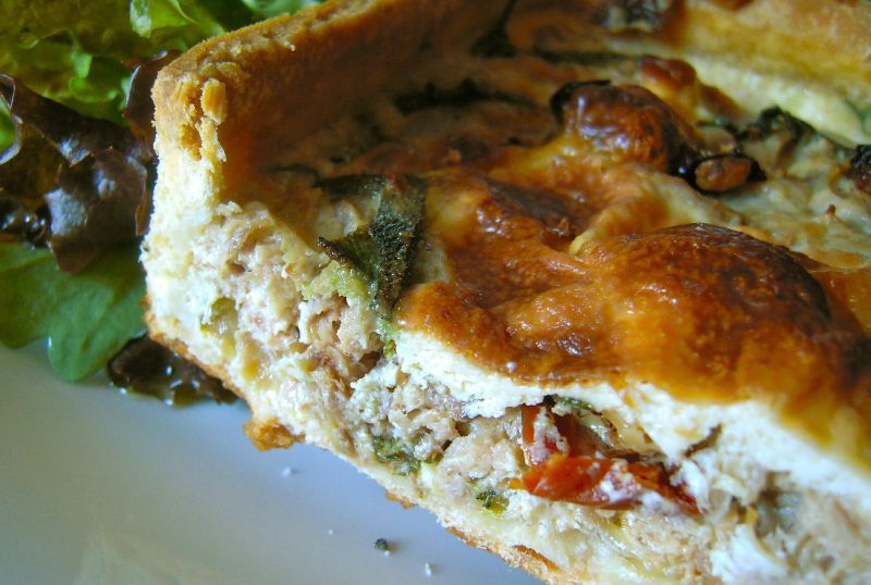 quiche au thon, aux courgettes, ...
