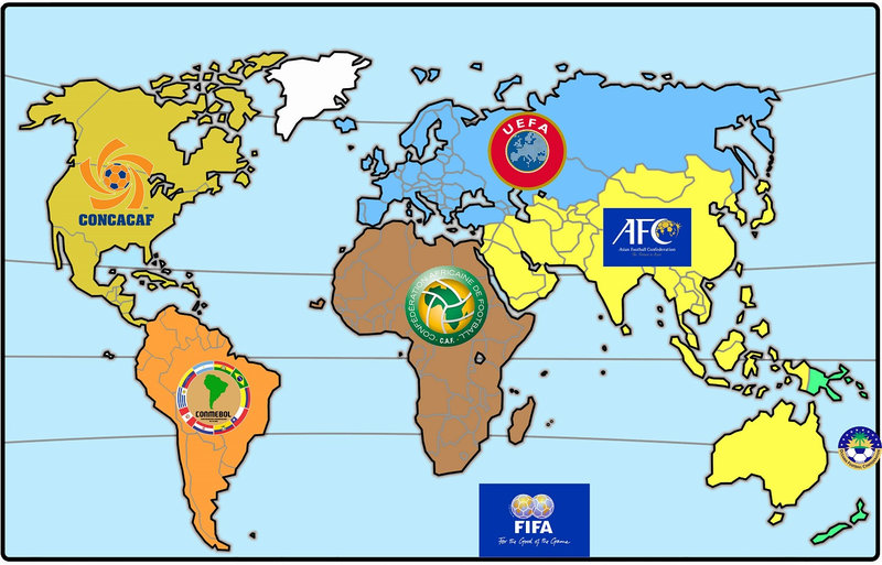 Carte Monde Confédérations R