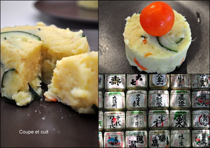 Salade de pommes de terre à la japonaise Coupe et cuit