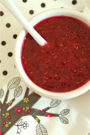 Chutney rhubarbe-framboise-gingembre-menthe_2