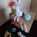  #Crochet : Créez vos animaux Amigurumi #43 La cigogne messagère