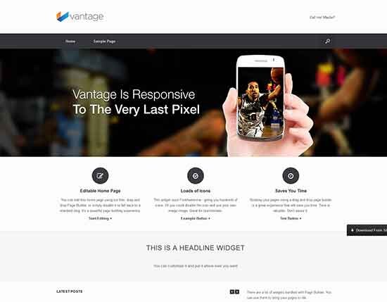 vantage free wordpress theme 2014