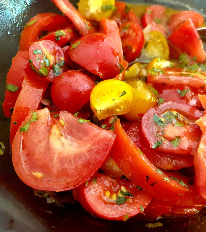tomates marinéées en salade;!!