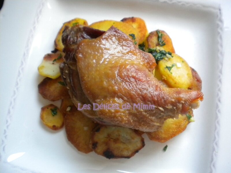 Confit de canard et pommes de terre sarladaises 2