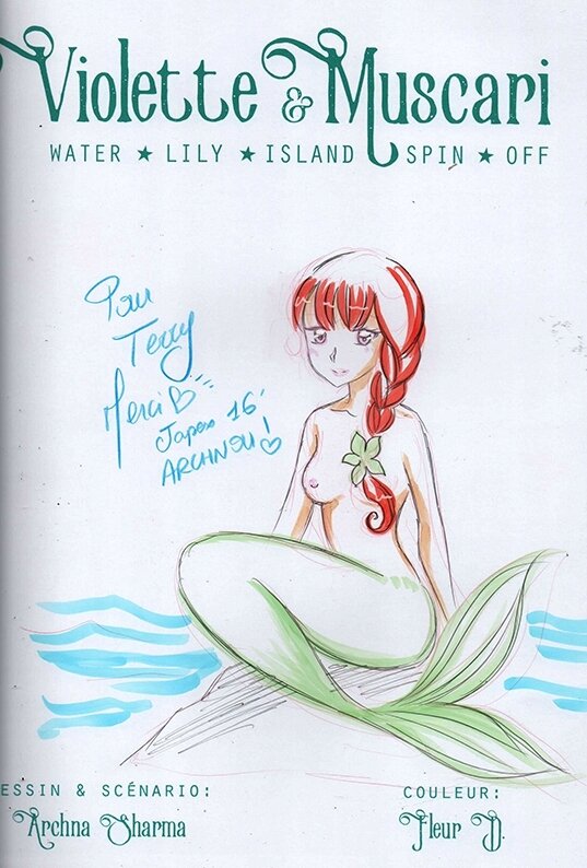 dédicace sirène 2016 par Archna Water Lily Island
