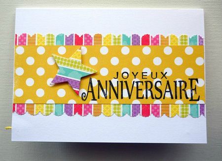 carte mini set tampons Joyeux anniversaire