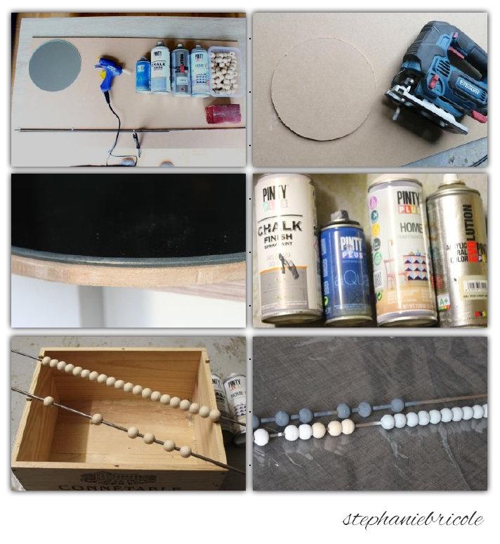 tuto miroir perle deco