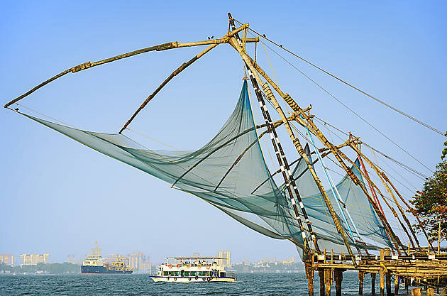 Filets (carrelets) pour la pêche à Kochi (Cochin)