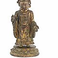 A gilt-bronze figure of a <b>Bodhisattva</b>, Qianlong period (1736-1795)