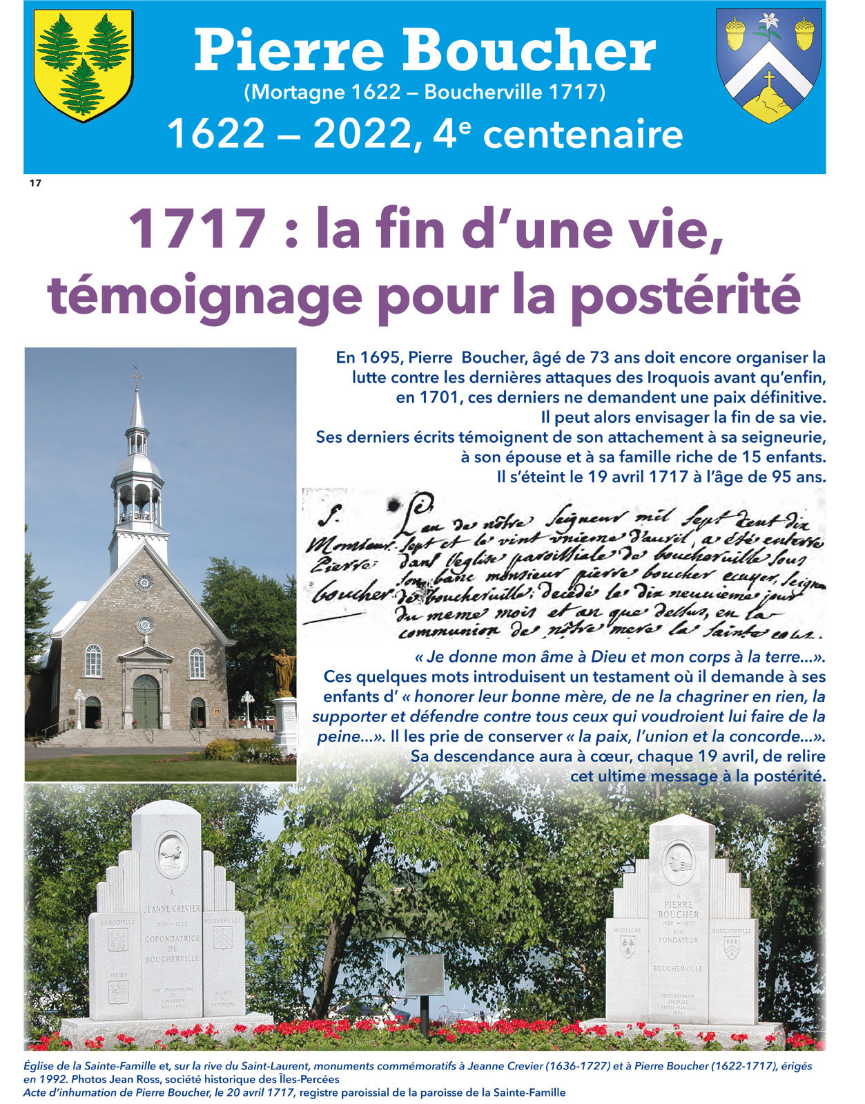 PB 17 1717 fin d'une vie postérité
