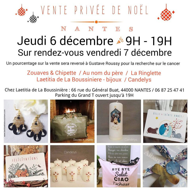 Invitation pour la vente de Noël au profit de la recherche contre le cancer
