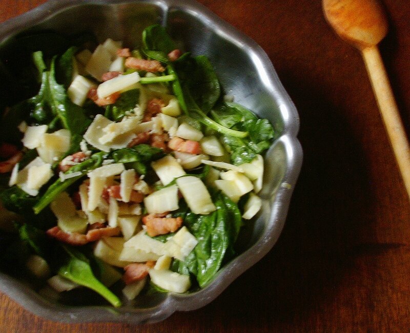 Salade d'épinard et fenouil au parmesan