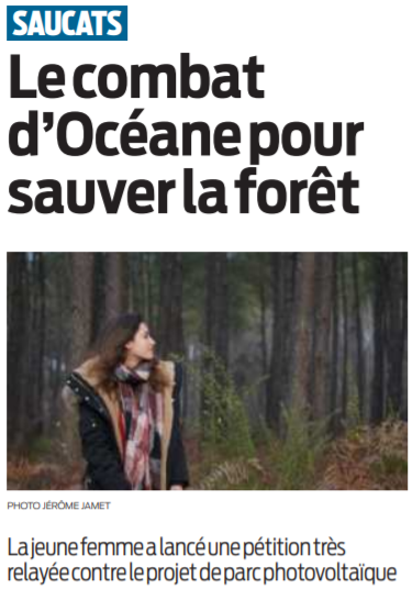 2021 01 22 SO Saucats le combat d'océane pour sauver la forêt