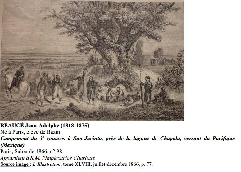 Beaucé, Campement du 3e zouave à San Jacinto, 1866