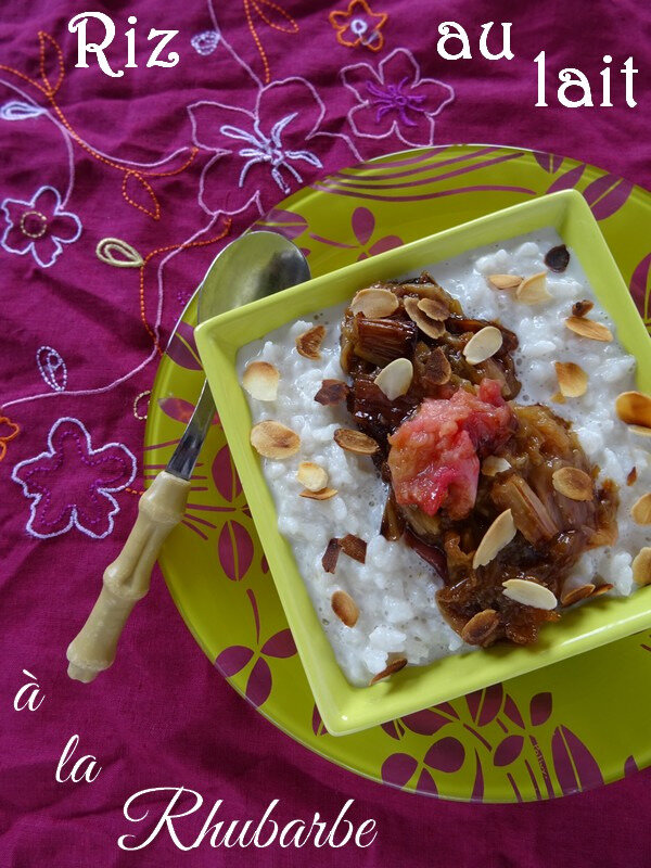 Riz au lait a la rhubarbe rotie