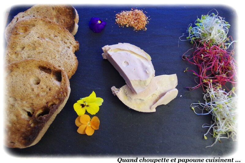 assiette de foie gras, sel au piment d'espelette et pousses germées-8191