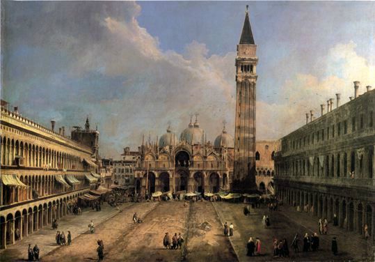 Canaletto La place St Marc vers l'Est 1723