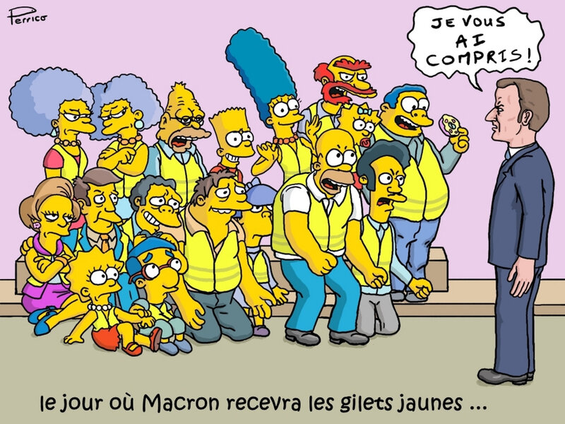 Macron reçoit les Simpson 6 déc