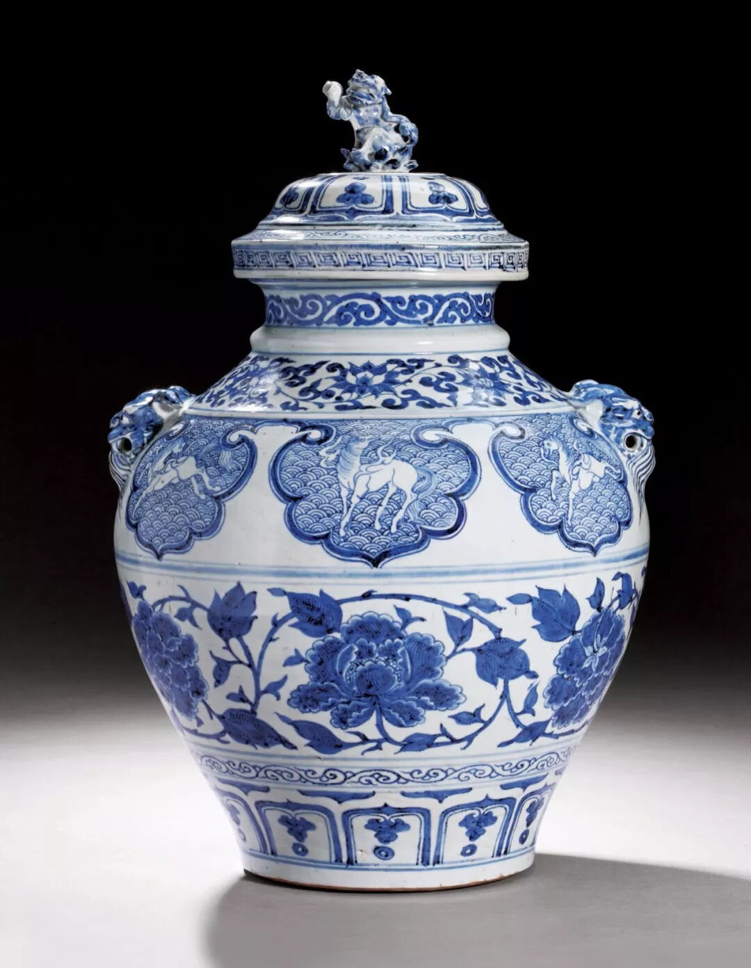 種類豊富な品揃え Horse' 'Heavenly white and blue rare A jar, dynasty Yuan 置物