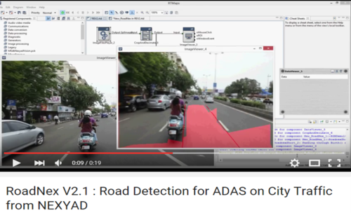 NEXYAD Adas Road detection on urban traffic with RoadNex