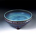 Bulb-bowl, stoneware with blue glaze, <b>Jun</b> <b>ware</b>, China, Jin-Yuan dynasty, 13th-14th century