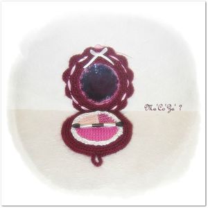 Miroir make up au crochet 2