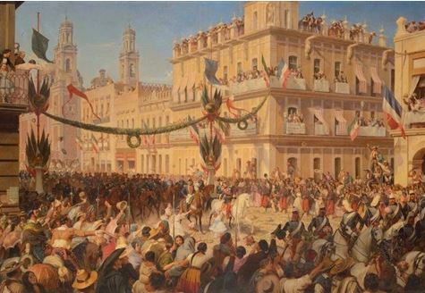 Philippoteaux entrée solennelle de l'armée française dans Mexico (1864)