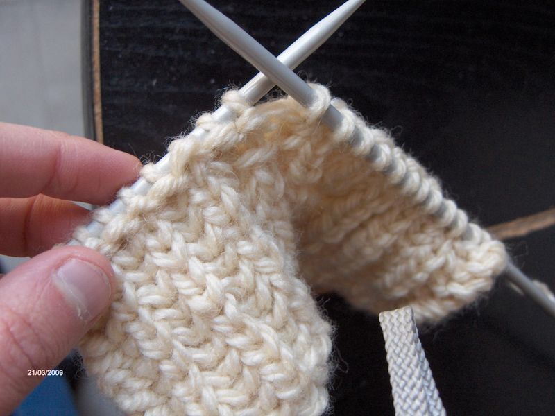 tricoter une echarpe double