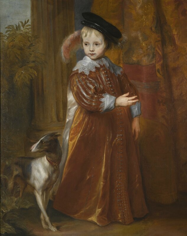 Sir Anthony van Dyck, Portrait of Prince Willem II of Orange as a Young Boy, With A Dog