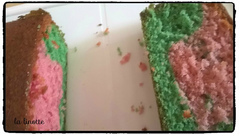 gateau vert et rose 1b3