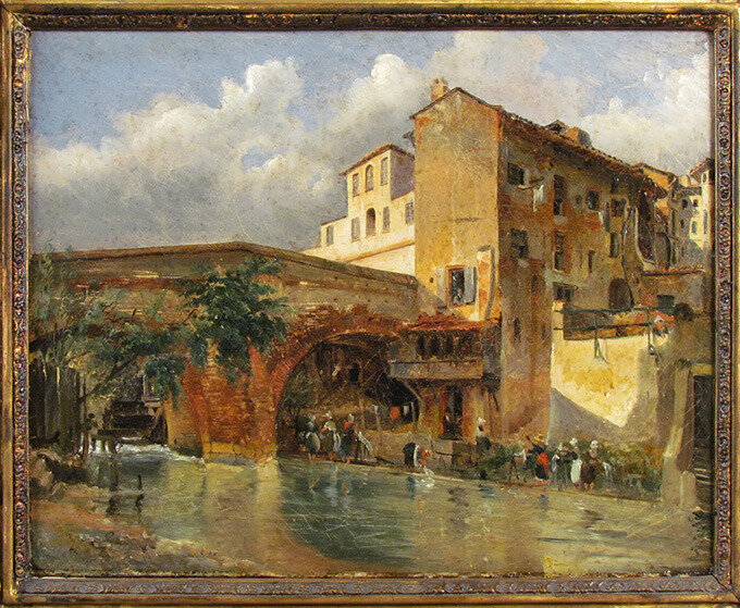 Illustration 2 Le pont de Tounis et les lavandières, musée du Vieux-Toulouse, cliché J