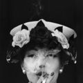 <b>William</b> <b>Klein</b> (1928-) Hat + 5 roses, Paris Vogue, 1956.