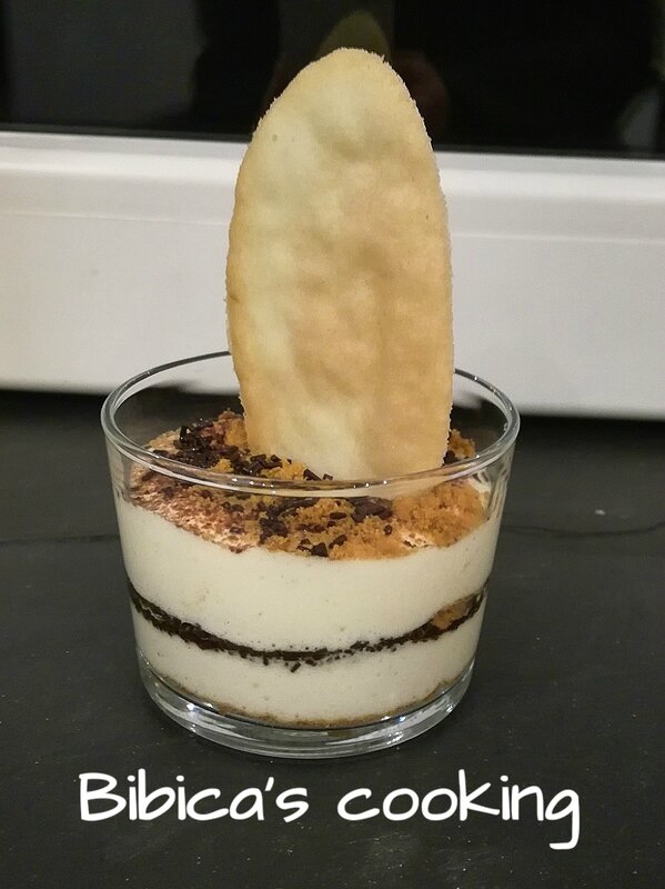 Verrine spéculoos-chocolat façon tiramisu