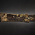 A rare archaic <b>calcified</b> <b>jade</b> ceremonial blade (zhang), Neolithic Period - Shang Dynasty (circa 6500-1046 BCE)