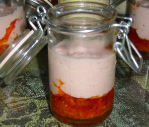 verrines mousse jambon pesto tomate
