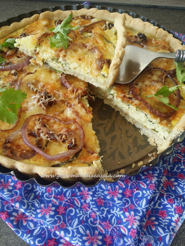 tarte coupée de courgette