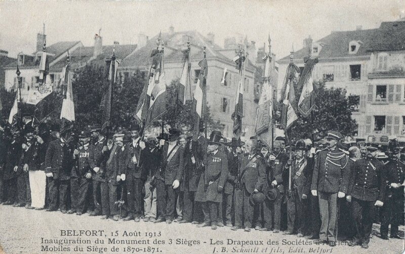CPA Belfort Inauguration 3 Sièges 1913 Monument 3