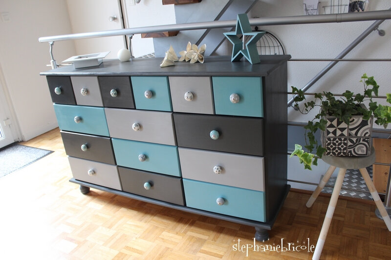 meuble gris diy