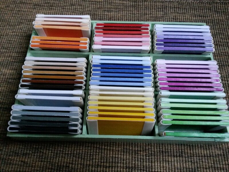 2e la troisième boite de couleurs