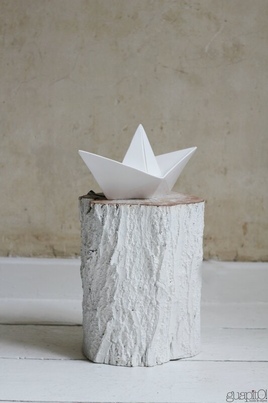 Lampe bateau origami