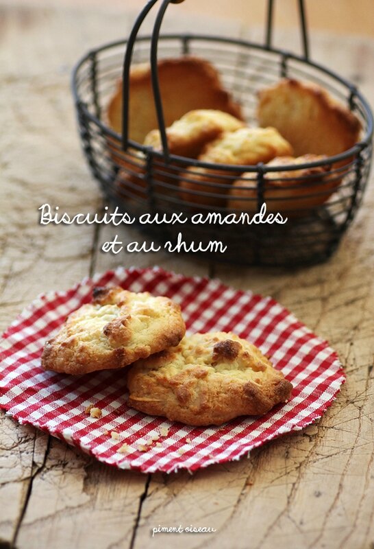 biscuits aux amandes et au rhum - Almonds and rum biscuits