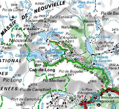 carte parc naturel du néouvielle