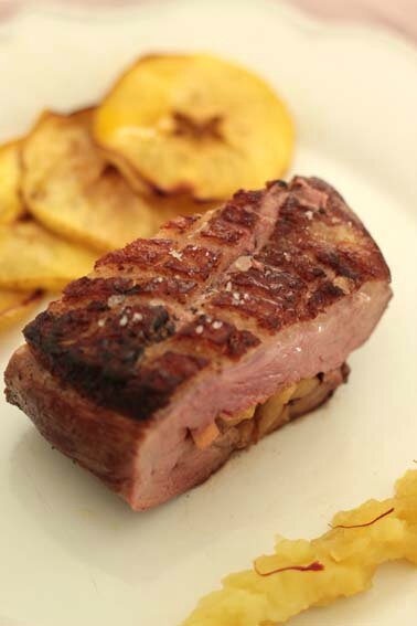 magret fourré pommes au safran3