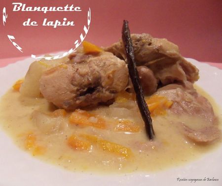 blanquette de lapin à la vanille