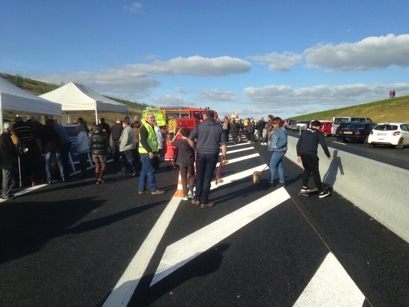 contournement routier rocade Sartilly inauguration public 25 octobre 2015 SDIS DDTM
